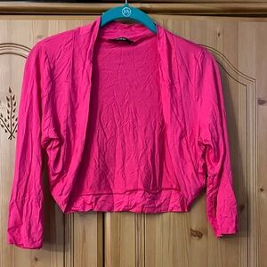 George Hot Pink Open Front Cardigan